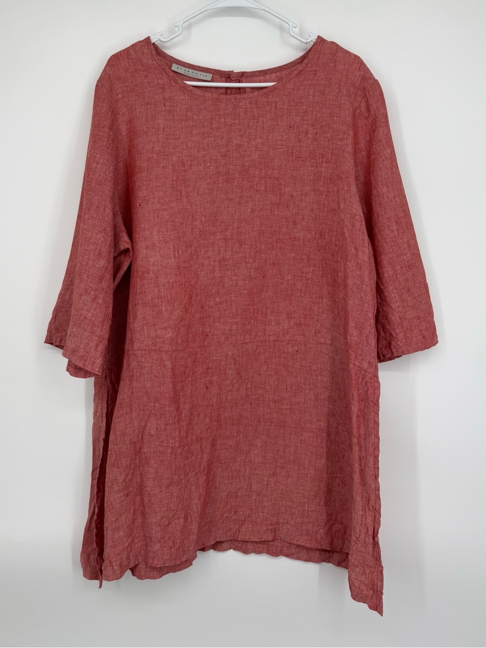Bryan Walker Linen Tunic Size Large Red Heather